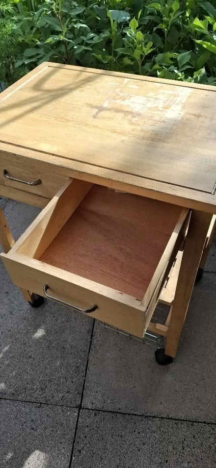 Photo of free Wooden kitchen trolley on wheels (Kirkby Thore CA10) #2