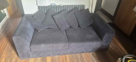 Photo of free 3 seater black fabric sofa SCS (Cheslyn Hay WS6) #3