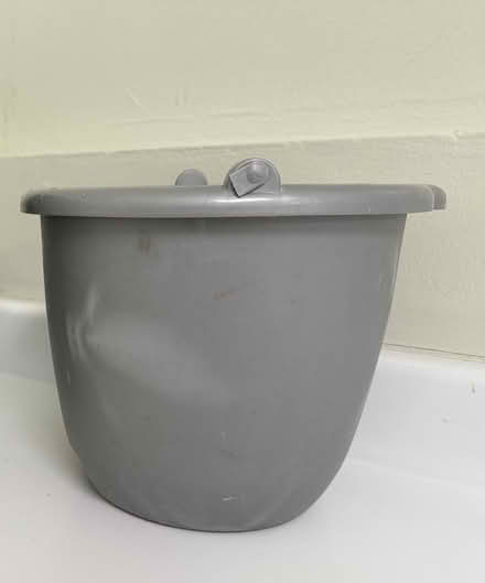 Photo of free 10-gallon plastic bucket, no handle (1075 Valencia Avenue) #1