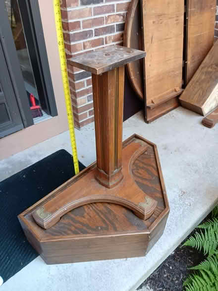 Photo of free Large heavy wood table (off Long Pond, near Latta) #4