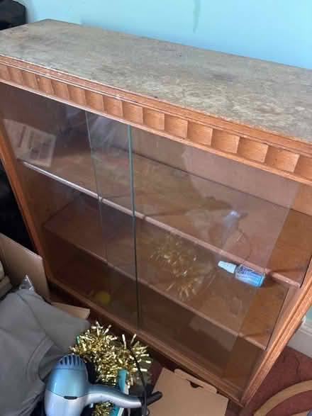 Photo of free Wooden glass fronted bookcase (Ball Hill CV2) #1
