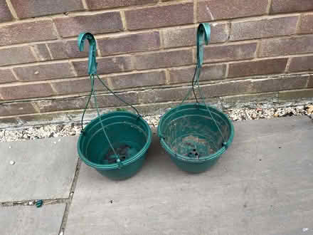 Photo of free Plastic hanging baskets - pair (Thame OX9) #1