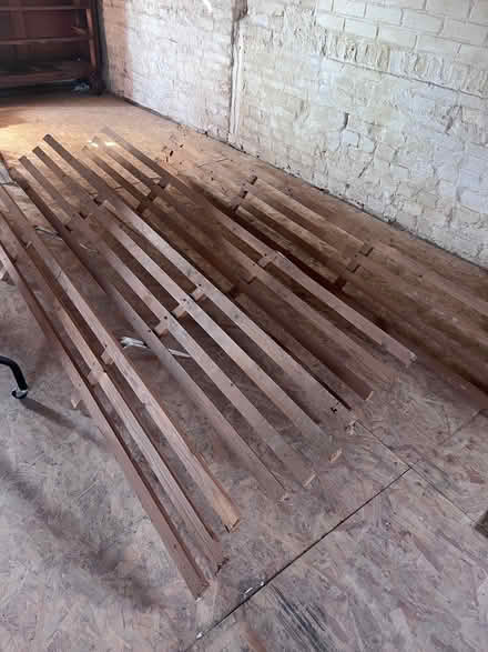 Photo of free 4 wooden slatted shelves (Emsworth PO10) #2