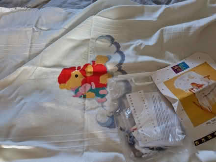 Photo of free Pooh bear Afghan cross stitch kit started (Shippon OX13) #2