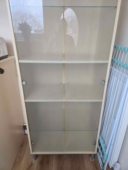 Photo of free Large oak and glass sturdy kitchen larder storage cupboard (West Boldon NE35) #1