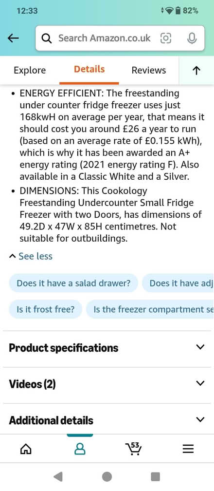 Photo of free Fridge freezer (TW16 7PE) #2