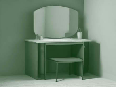 Photo of Pine Vanity Dressing Table With Mirror (Bowling BD4) #1
