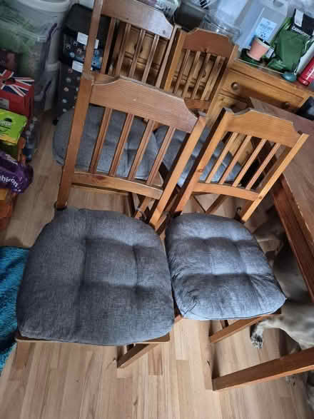 Photo of free Dining table with 4 chairs pine (Wolverhampton WV10) #2