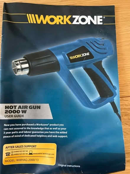 Photo of free WorkZone Hot Air Gun 2000W (Blaby, Leicestershire LE8) #3