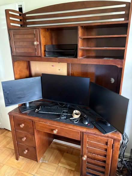 Photo of free Desk with hutch & matching armoire (Van Ness/Chevy Chase DC) #1