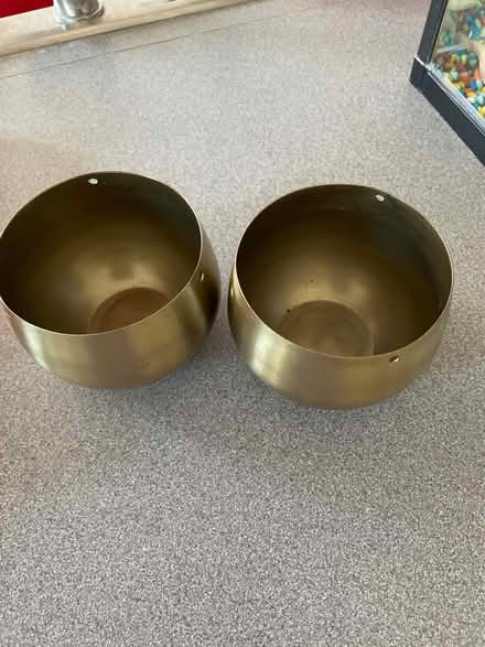 Photo of free 2 gold hanging metal pots (Chessington KT9) #1