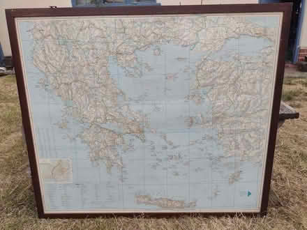 Photo of free Framed map of Greece from 1980 (Hoole CH2) #1