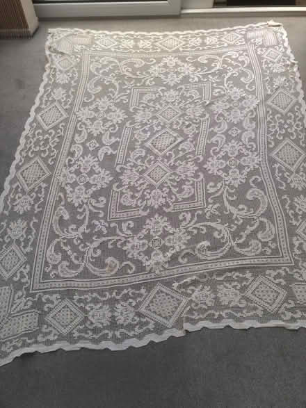 Photo of free Tablecloth, cream Cotten lace, crocheted (Linslade LU7) #1