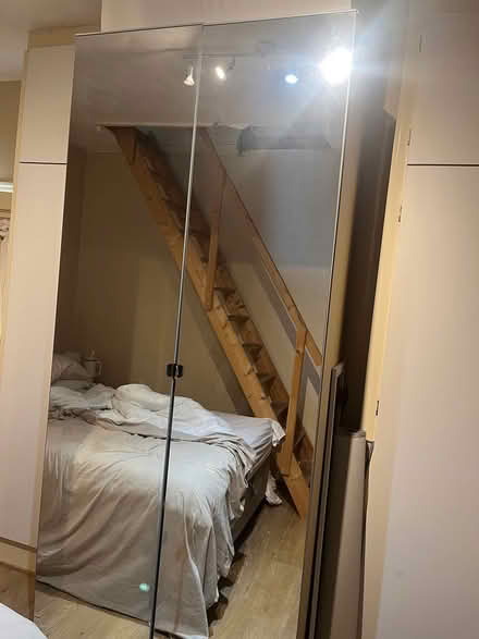 Photo of free Tall Ikea pax wardrobe mirror doors (St Helens) #1