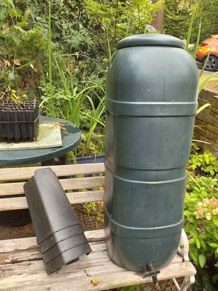 Photo of free "Slimline" water butt, with legs, virtually unused. (Purley CR8) #1