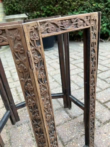 Photo of free Wooden carved table legs (no top) (Goffs Oak EN7) #2