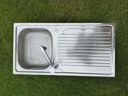 Photo of free Stainless steel sink (left hand drainer) and mixer tap (Brockley Banks NE65) #1