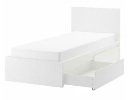 Photo of free IKEA MALM Bedframe w/ 2 storage boxes (Barons Court W14) #3