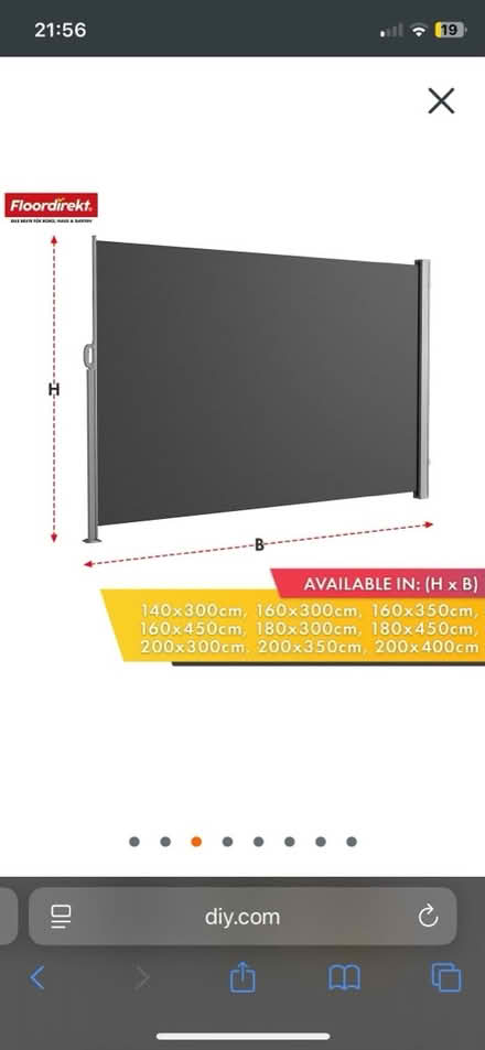 Photo of free 2 x Retractable 1.8m side awning (Worcester Park KT4) #1