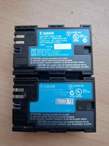 Photo of free Canon dslr camera batteries (Sopwell AL1) #1