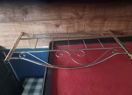 Photo of free 4 ft bed mattress and brass headboard (Warton LA5) #4