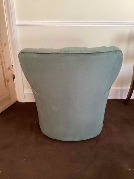Photo of free Green Velvet Button-Back Armchair (Surbiton KT6) #3
