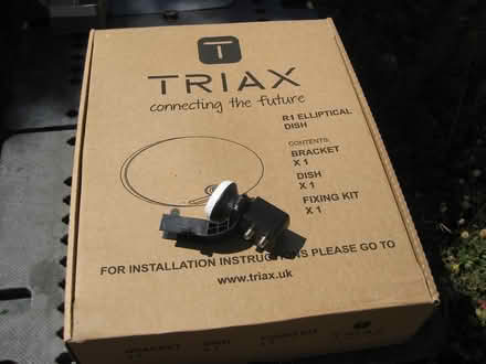 Photo of free Triax elliptical dish & w/b lnb (Cromer NR27) #1