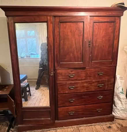 Photo of free Antique wardrobe - due to size requires van (Yateley GU46) #1
