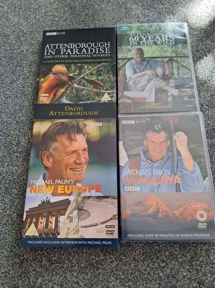 Photo of free David Attenborough & Michael Palin dvds (Swanley BR8) #1