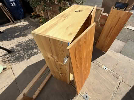 Photo of free Wooden cabinet with 2 shelves inside and doors (Chiswick W4) #1