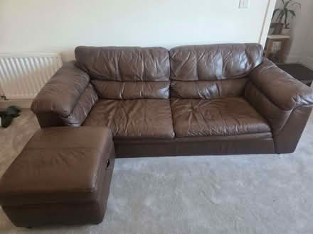 Photo of free Leather sofa (Palmarsh CT21) #2