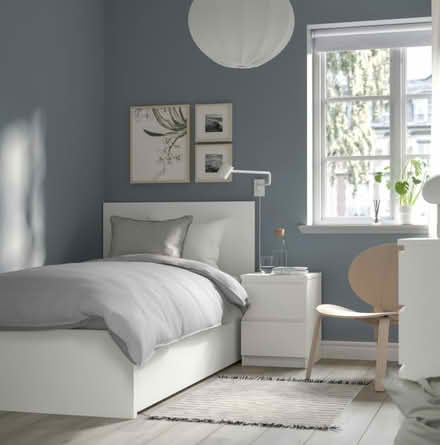 Photo of free IKEA MALM Bedframe w/ 2 storage boxes (Barons Court W14) #1