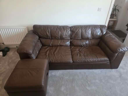Photo of free Leather sofa (Palmarsh CT21) #1
