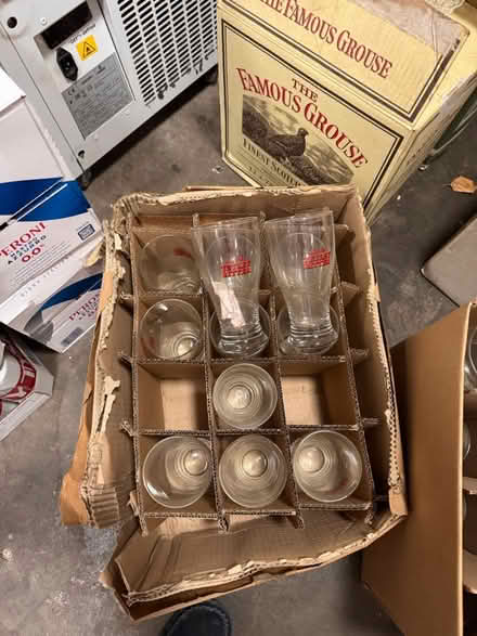 Photo of free 12 dozen glasses & advertising (Southfields SW18) #2