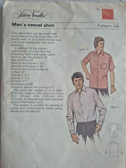 Photo of free Pattern for Man's Casual Shirt (Welling DA6) #1