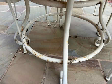 Photo of free Cream outdoor dining table and chairs (Greenhill DY10) #3