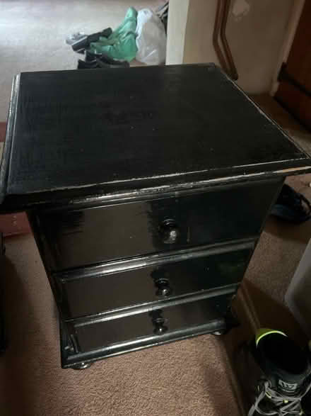 Photo of free 2 off black bed side cabinets (Neatishead NR12) #2