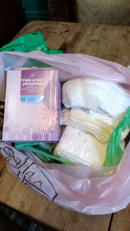 Photo of free PANTY LINERS/ PADS etc (West Marina TN38) #1