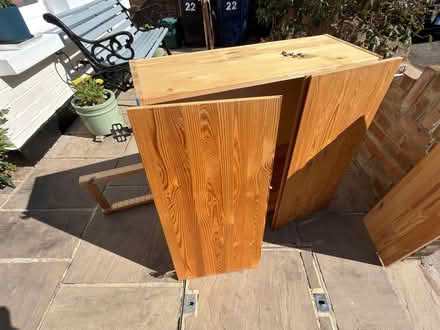 Photo of free Wooden cabinet with 2 shelves inside and doors (Chiswick W4) #2