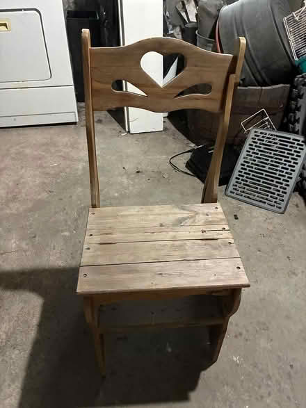 Photo of free antique combo chair & step ladder (West Town) #1