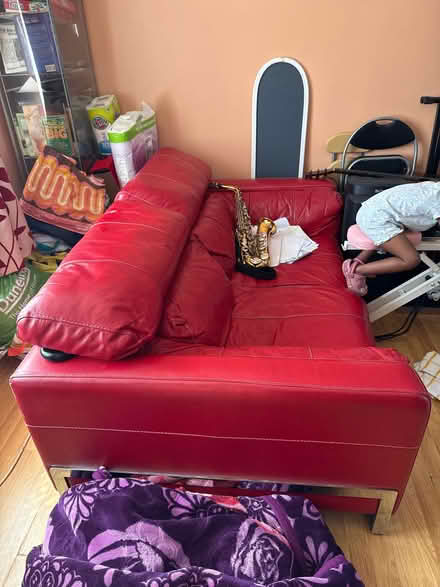 Photo of free Red DFS sofa (Barking IG11) #3