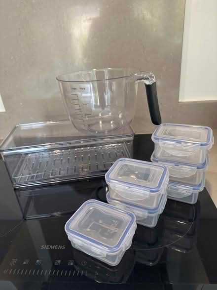 Photo of free Kitchen Aid batter bowl and storage boxes (Woodford SK7) #1