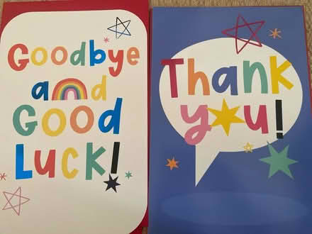 Photo of free Oversized Goodbye & Thank You cards (Berkley Down BA11) #1