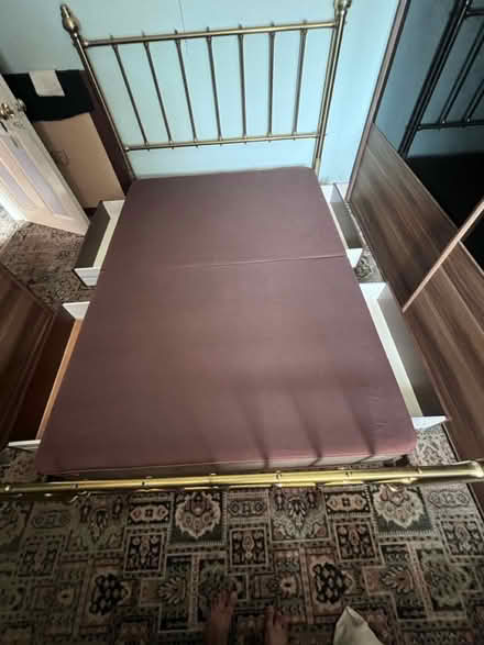 Photo of free Double bed base & metal frame only (Eltham SE9) #1