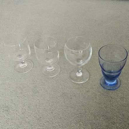 Photo of free Four assorted stemmed glasses (only two are the same) (Elmstead BR7) #1