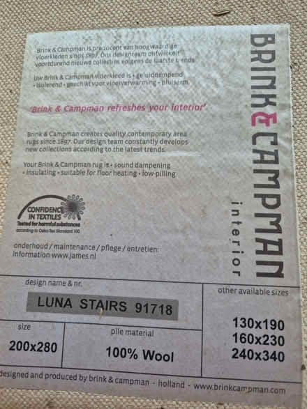 Photo of free Large Rug (100% wool) (Kingston KT2) #3