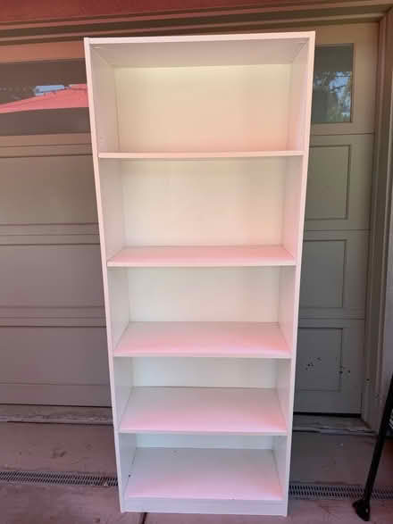 Photo of free Tall white bookshelf (Palomar Park) #1