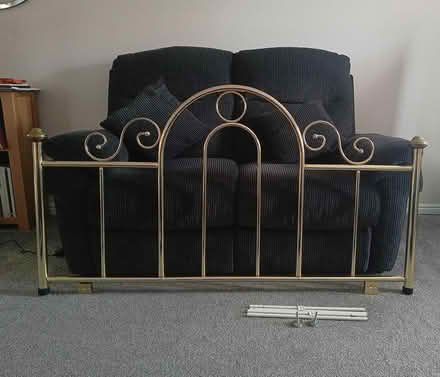 Photo of free 5 Foot Brass Effect Headboard (Redcar TS10) #1