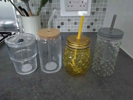 Photo of free 4 Glass Cups With Straws (Barrow-in-Furness LA14) #1
