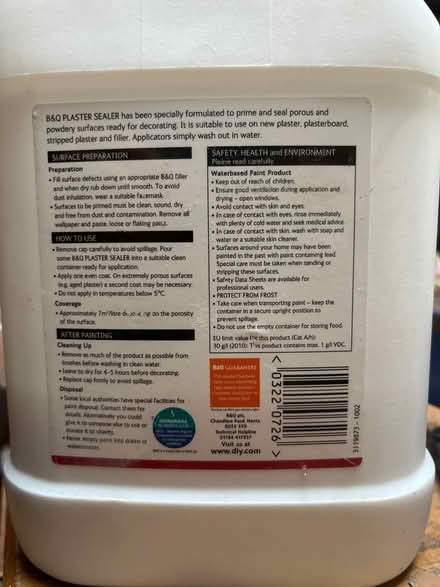 Photo of free Plaster sealer (Didsbury M20) #2